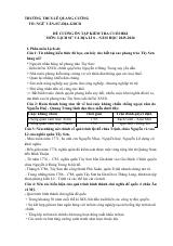 Đề cương ôn tập Học kì 1 Lịch sử và Địa lí 8 năm 2025–2026 trường THCS Lê Quang Cường (Bà Rịa - Vũng Tàu)